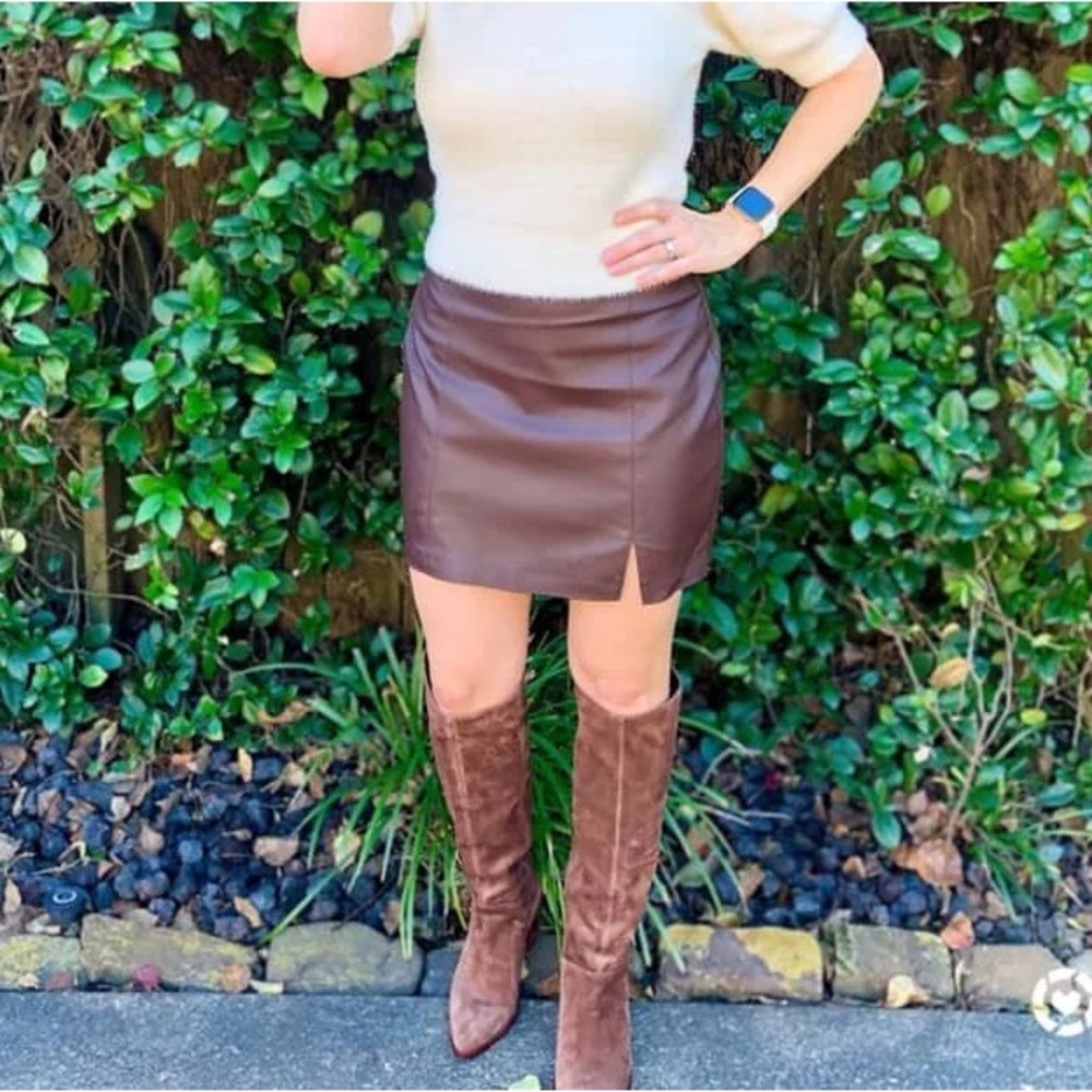 Abercrombie & Fitch Vegan Leather Skirt
